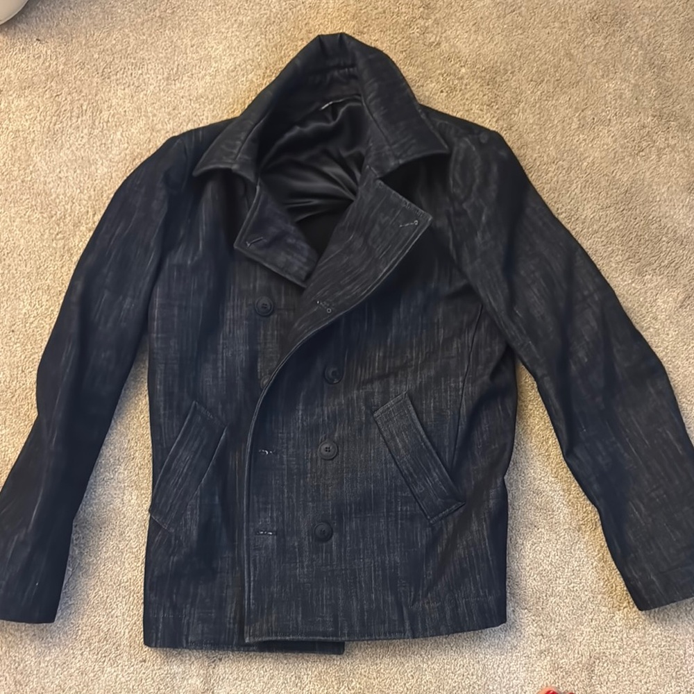 Giorgio Armani Men's Black Peacoat Size Medium